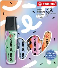 Set de etichete text Stabilo Boss Original - Ju Schnee, 4 buc. pastel