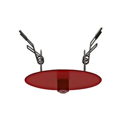 Canopy 1-fold, recessed mounted traffic red (RAL 3020)
