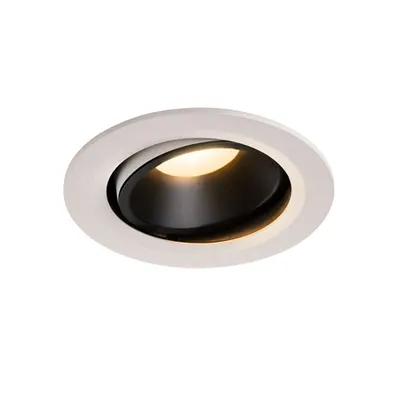 Spot incastrat, NUMINOS MOVE L Ceiling lights, white Indoor LED recessed ceiling light white/black 3000K 55° rotating and pivoting