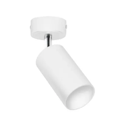 Plafoniera LED GU10, putere 35W, IP20, corp de iluminat alb, conector cromat