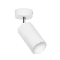 Plafoniera LED GU10, putere 35W, IP20, corp de iluminat alb, conector cromat