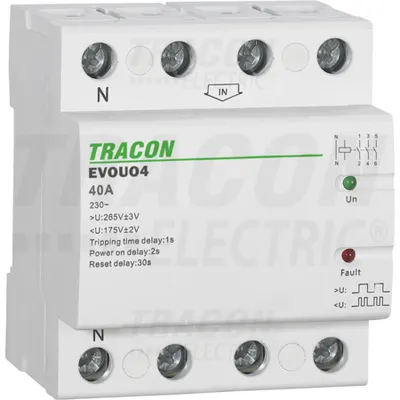 Releu automat de recuplare lacresterea/ scaderea tensiunii EVOUO4 AC230V,4P,40AU>:265V,U
