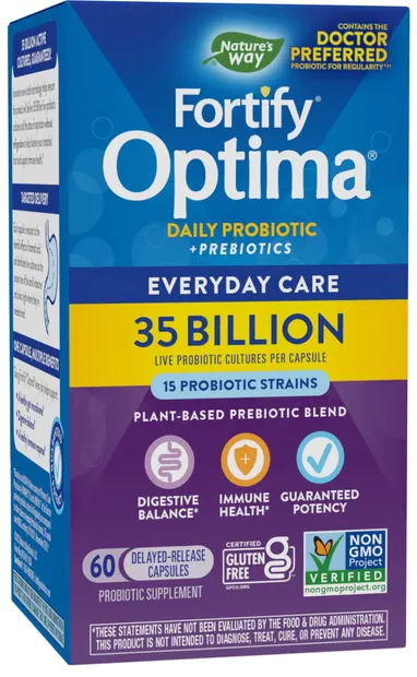 Fortify Optima Daily Probiotic+Prebiotic 35 Billion, 60 capsule, Nature's Way
