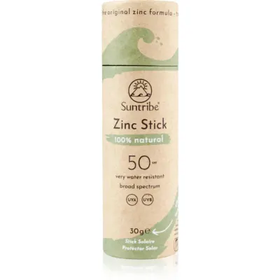 Suntribe Sports Zinc Stick baton de protecție minerală pe zonele sensibile SPF 50 Mint Green 30 g