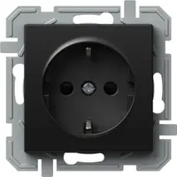 Logiq Priza SCHUKO borne automate 1P 16A Negru, TEM Modul TEM-VQ12BKXO-U