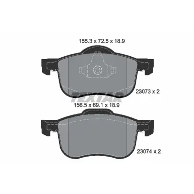 Set placute frana, frana disc TEXTAR 2307303