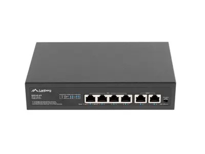 Switch 4x 100 Mb PoE+ / 2x 100 Mb, fara management, rack 10"/19", Fast Ethernet, 60W