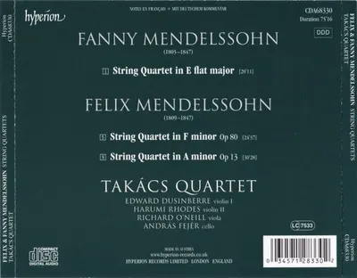 Felix & Fanny Mendelssohn: String Quartets