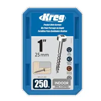 Set holtsuruburi pentru gauri in lemn Kreg SPS-C1-250, O8x25 mm, 250 bucati