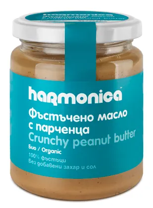 Crema de arahide Crunchy Bio, 250g, Harmonica
