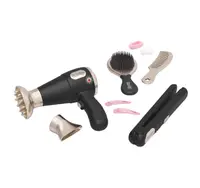 Set de joaca accesorii de coafat cu feon si placa de par pentru copii Smoby Hairstyle