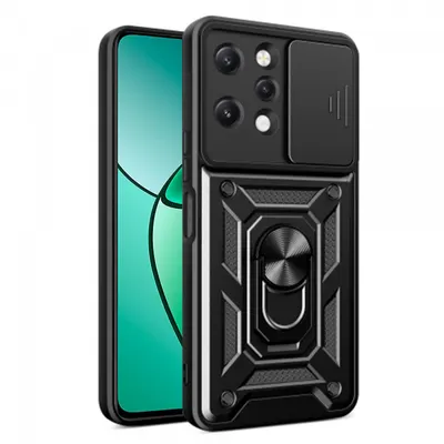 Husa pentru Xiaomi Redmi 12 5G / 12, Techsuit, CamShield, Neagra