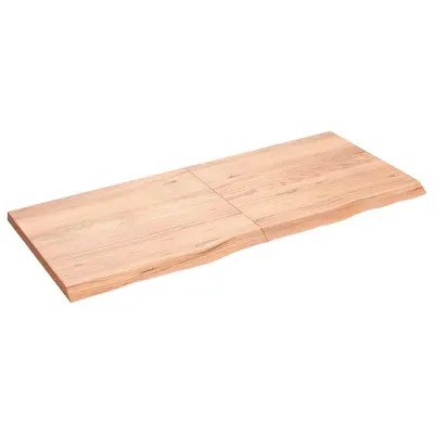 vidaXL Raft de perete maro deschis 140x60x(2-4) cm lemn stejar tratat
