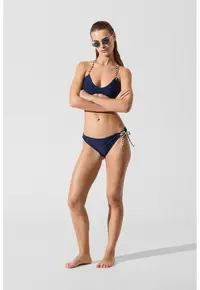 Slip cu snur lateral - Bleumarin