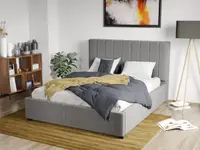 Pat Tapitat Adam cu somiera fixa Gri - Falcone 21 180x200