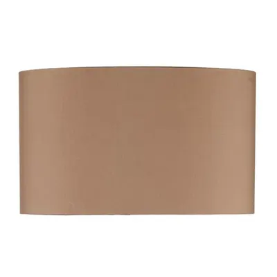 Abajur Madrid Taupe Faux Silk Drum Shade 43cm