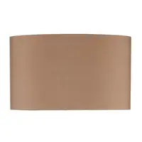 Abajur Madrid Taupe Faux Silk Drum Shade 43cm