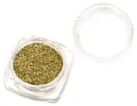 Pulbere cu sclipici de brocart Em art - auriu, 0.2 mm (Variantă 1)