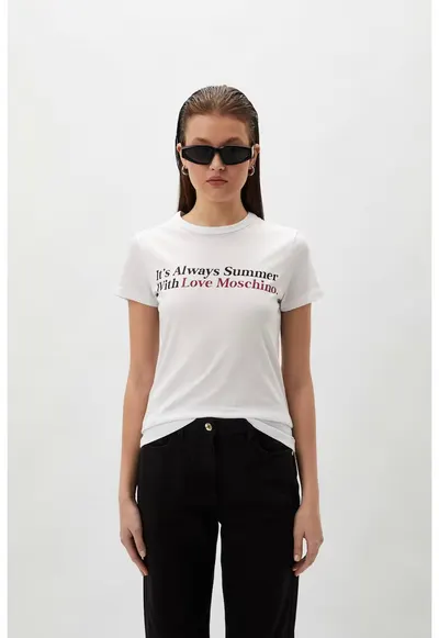 Tricou cu imprimeu 101699 - Alb