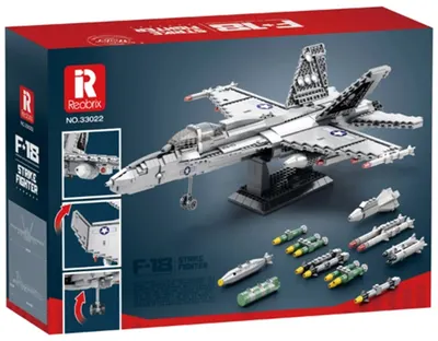 Constructor Reobrix - Avion F-18 Strike Fighter Hornet, 1387 piese