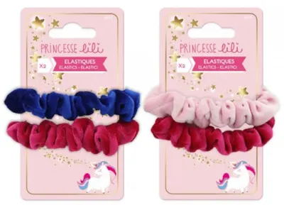 Princesse Lili Elastic de păr, catifea, 2 buc, sortiment
