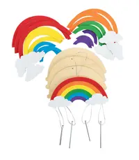 Set cu stickere - Curcubeu cu clopoței de vânt, 20 x 10 cm