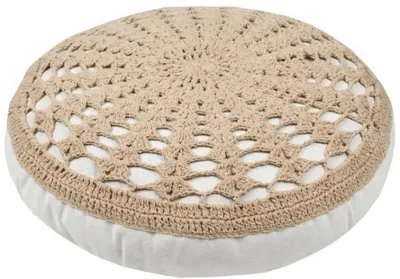 Pernă decorativă pentru podea STOF – Mekong, 45 x 8 cm, Natural