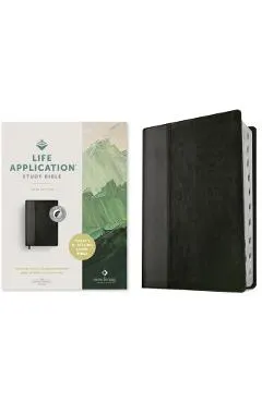 NLT Life Application Study Bible, Third Edition (Red Letter, Leatherlike, Black/Onyx, Indexed)