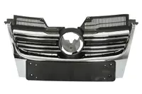 Grila radiator potrivit VW GOLF 5, JETTA III 1.4-3.2 2003-2010 pana in 2010 - (pentru caroserie break; salon, complet, crom/negru)