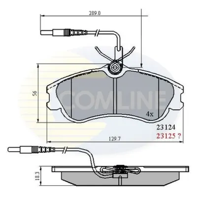 Set placute frana, frana disc COMLINE CBP1174
