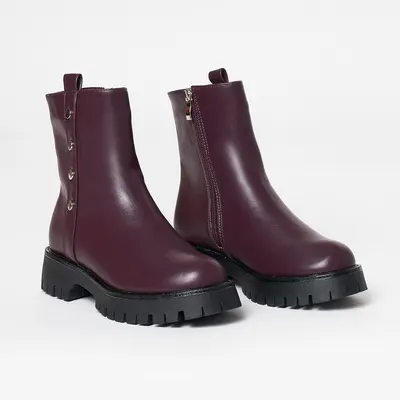 Ghete dama din Piele Ecologica CRL0630 Bordo