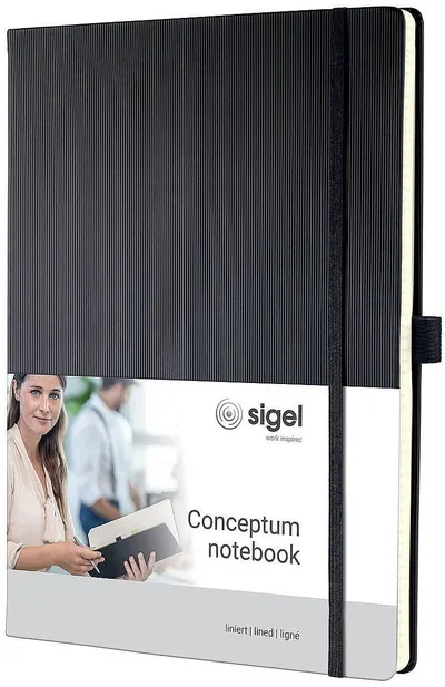 Blocul de notițe Sigel Conceptum - A4, negru