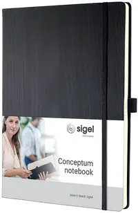 Blocul de notițe Sigel Conceptum - A4, negru