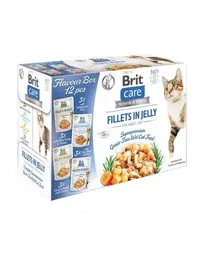 BRIT Care Cat Fillets in Jelly Mix 24 x 85 g pachet mixt hrană umedă pisici, fileuri în jeleu