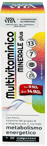 Sanavita Multivitaminico Minerale Plus, 20 comprimate efervescente, Paladin Pharma