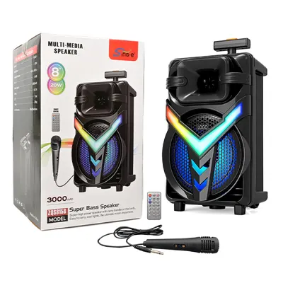 Boxa portabila Bluetooth ZQS-8158, Microfon Wireless, Radio FM