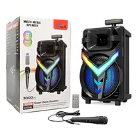 Boxa portabila Bluetooth ZQS-8158, Microfon Wireless, Radio FM