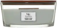 Lumânare parfumată WoodWick Lavandă și Cedru, 453.6 g