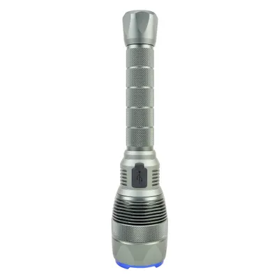 Lanternă LED 138W, 12000 lm, zoom, 250 m, IPX7, acumulator 5000 mAh