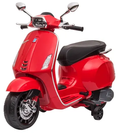 Motocicletă electrică cu baterie KikkaBoo – Licensed Vespa Sprint Racing Sixties, Red