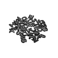 Ornament plastic auto negru mat litere si cifre 3D Cod: AL1526