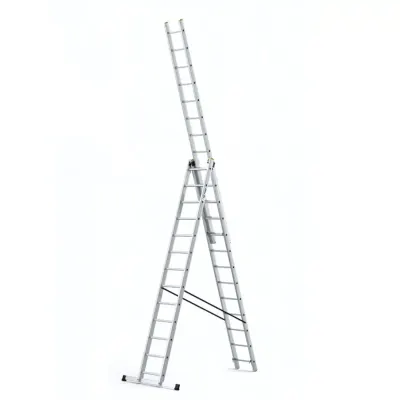 Scara profesionala din aluminiu, 3 tronsoane 3 x 13 trepte