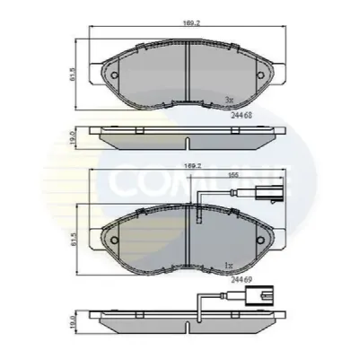 Set placute frana, frana disc COMLINE CBP11589