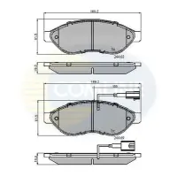 Set placute frana, frana disc COMLINE CBP11589