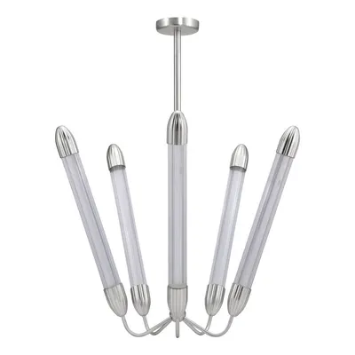 Lustră argintie din oțel cu abajur din sticlă ø 86 cm Lemon Squeeze – UMAGE