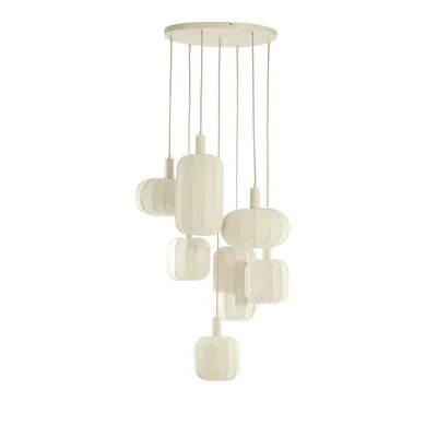 Lustră crem cu abajur textil ø 50 cm Tufia – Light & Living