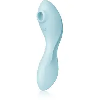 Satisfyer Curvy TRINITY 5+ vibrator cu stimularea clitorisului Blue 16,4 cm
