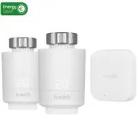 Termostate radiator - Hombli, Smart Starter Kit, 2buc., BT Bridge, alb
