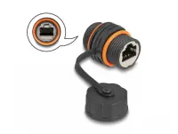 Cupla de retea RJ45 Cat.6A STP cu capac protectie si waterproof, Delock 88145