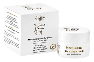 Crema hidratanta de zi cu Acid Hialuronic Goat Milk, 50ml, Vellie